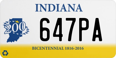 IN license plate 647PA