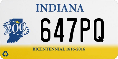 IN license plate 647PQ