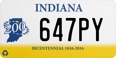 IN license plate 647PY