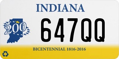 IN license plate 647QQ