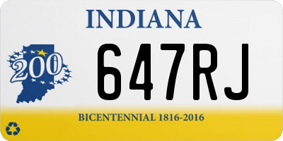 IN license plate 647RJ