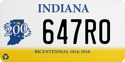 IN license plate 647RO