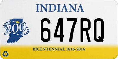 IN license plate 647RQ