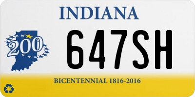 IN license plate 647SH