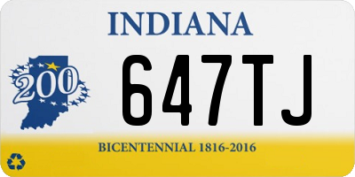 IN license plate 647TJ