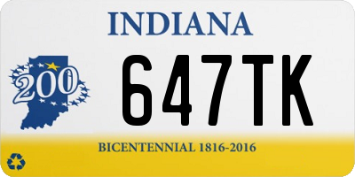 IN license plate 647TK