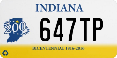 IN license plate 647TP