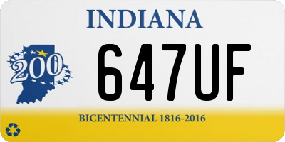 IN license plate 647UF