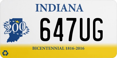 IN license plate 647UG