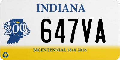 IN license plate 647VA