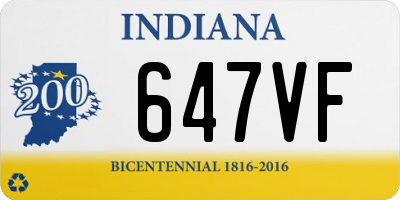 IN license plate 647VF