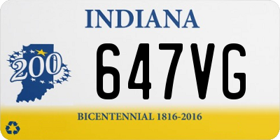 IN license plate 647VG