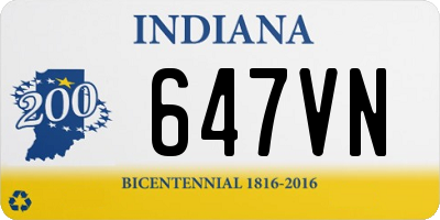 IN license plate 647VN