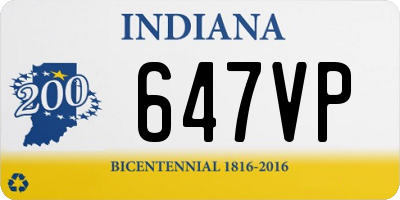 IN license plate 647VP