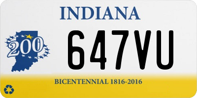 IN license plate 647VU