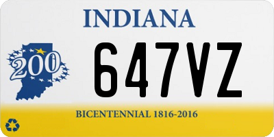 IN license plate 647VZ