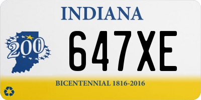 IN license plate 647XE