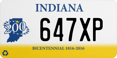 IN license plate 647XP