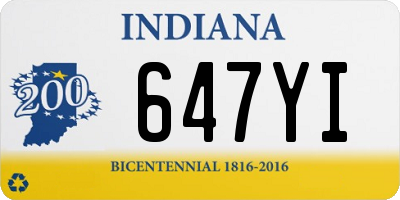 IN license plate 647YI