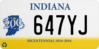 IN license plate 647YJ