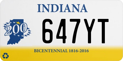 IN license plate 647YT