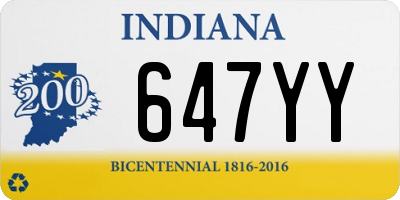 IN license plate 647YY