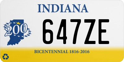 IN license plate 647ZE