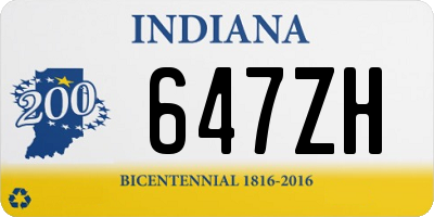 IN license plate 647ZH