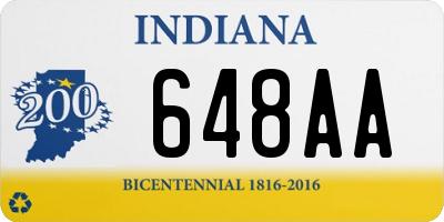 IN license plate 648AA