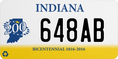 IN license plate 648AB