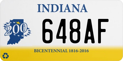 IN license plate 648AF