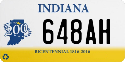 IN license plate 648AH