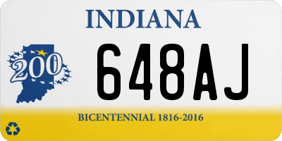 IN license plate 648AJ