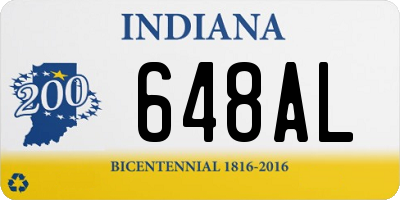 IN license plate 648AL