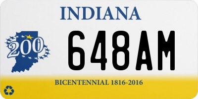 IN license plate 648AM