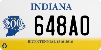 IN license plate 648AO