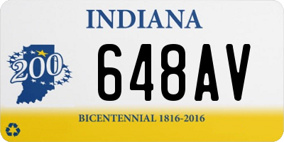 IN license plate 648AV