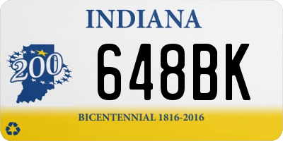 IN license plate 648BK