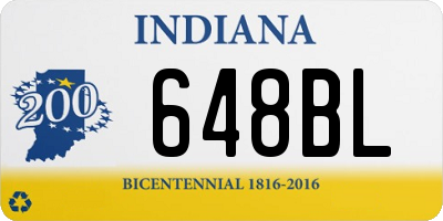 IN license plate 648BL