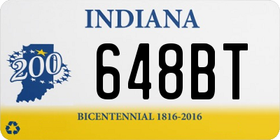 IN license plate 648BT