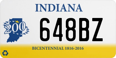 IN license plate 648BZ