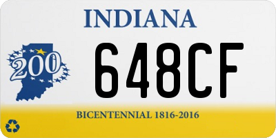 IN license plate 648CF