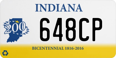 IN license plate 648CP