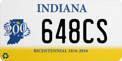 IN license plate 648CS