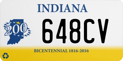 IN license plate 648CV