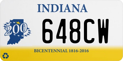 IN license plate 648CW