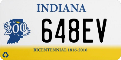 IN license plate 648EV