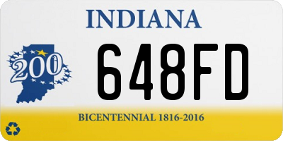 IN license plate 648FD