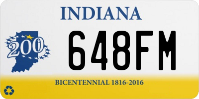 IN license plate 648FM