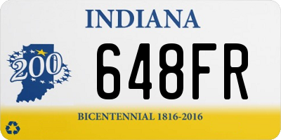 IN license plate 648FR